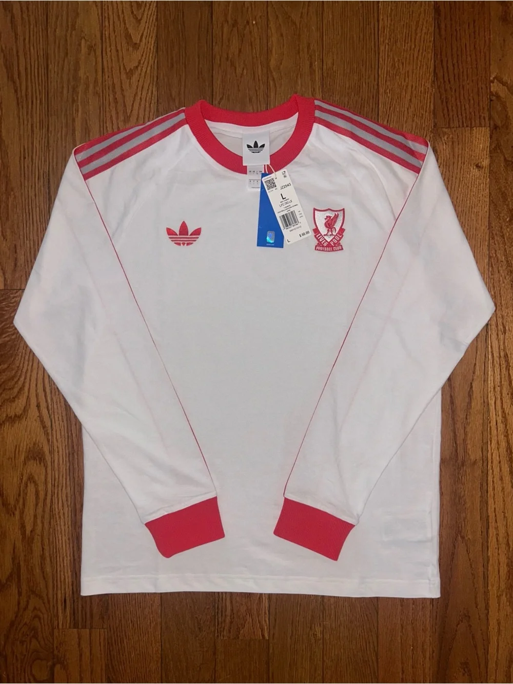 Liverpool FC OG Adidas LS Shirt Size Large NEW